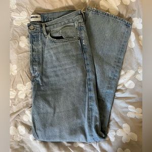 Agolde 90'S Mid Rise Straight Jeans In Snapshot